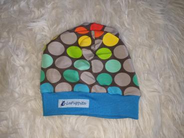 Beanie Kopfumfang 47-49cm "Rainbowdots"